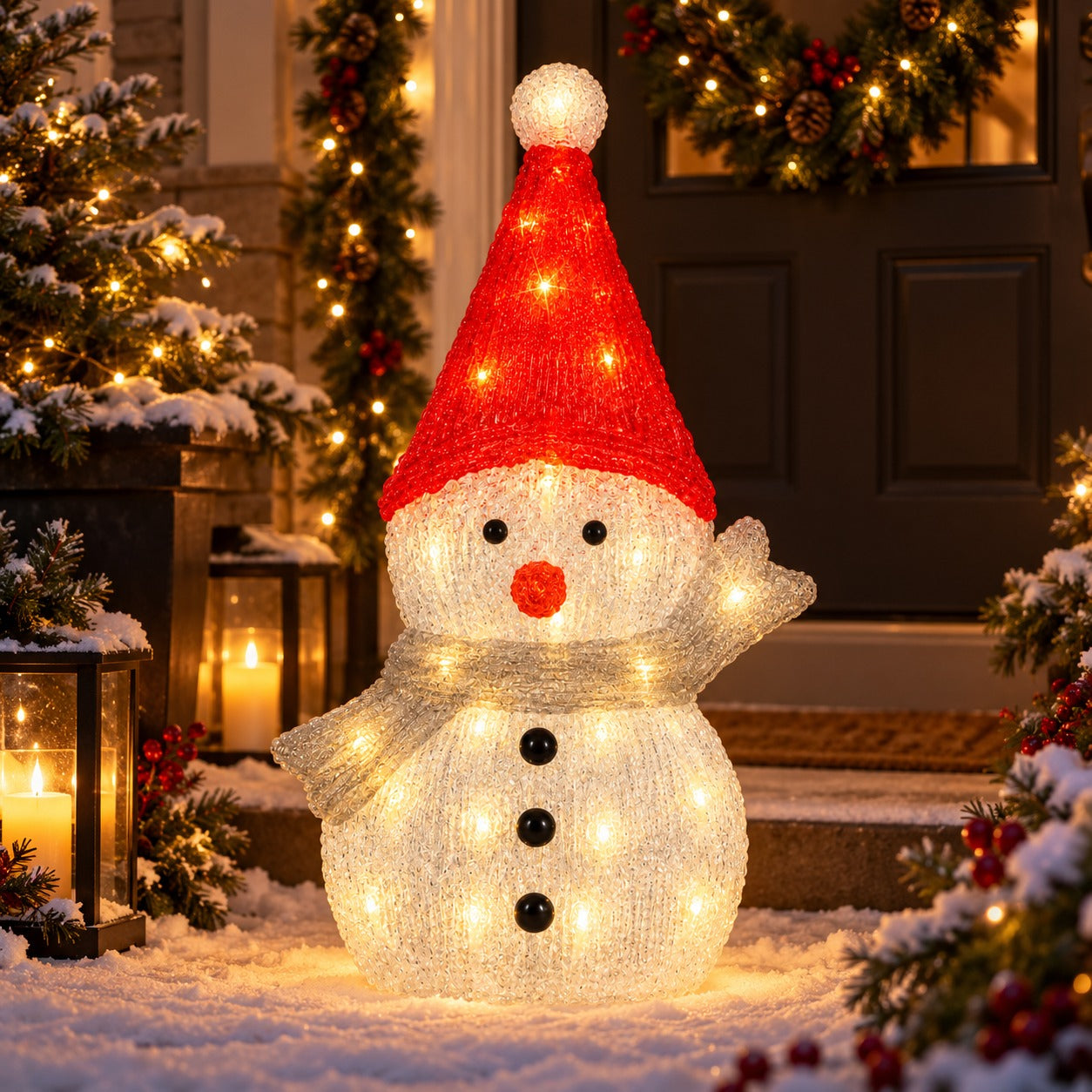 Migros Noël Outdoor LED Snowman Decoration – 51 cm